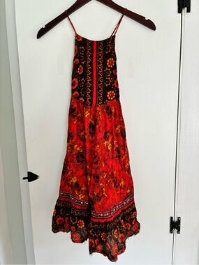 Free People Floral Boho Midi Dress